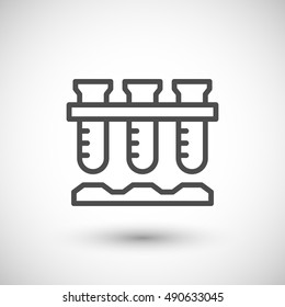 Laboratory flasks icon