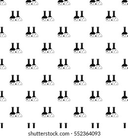 Laboratory flasks pattern. Simple illustration of laboratory flasks vector pattern for web