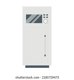 Laboratory fridge cabinet semi flat color vector object. Industrial refrigeration. Full sized item on white. Technology simple cartoon style illustration for web graphic design and animation