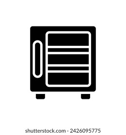 Laboratory Fridge Filled Icon Vector Illustration