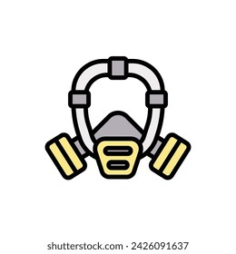 Labor-Gasmaske-Symbol-Vektor-Illustration