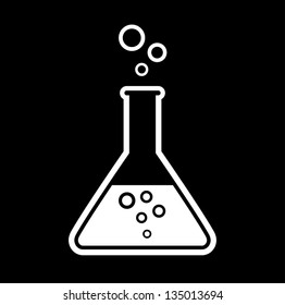 Laboratory Beaker Icon Lab Flask Sign Stock Vector (Royalty Free ...