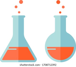 Laboratory Glass Beaker Icon Vector Illustration