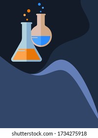 Ilustración del vector de vectores del vaso de vidrio de laboratorio