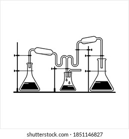 Laboratory Glass Beaker Icon Vector Art Illustration