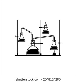 Laboratory Glass Beaker Icon Vector Art Illustration