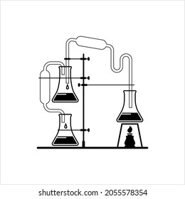 Laboratory Glass Beaker Icon Vector Art Illustration