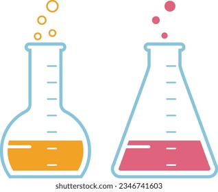 Laboratory Glass Beaker Icon Vector Illustration