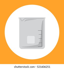 Laboratory glass beaker vector