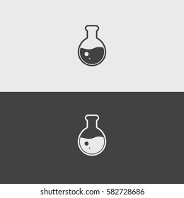 Laboratory glass black and white icons.illustration isolated vector sign symbol 