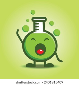 laboratory glass bottle vector illustration lazy expressions