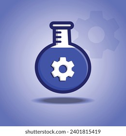 fórmula de reparación de vectores de botella de vidrio de laboratorio