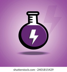 laboratory glass bottle vector illustration fast booster formula