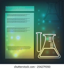 laboratory glass. Chemical flask Healthcare background