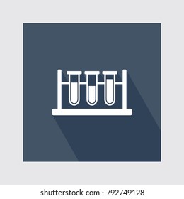 Laboratory Glass flat icon with long shadow