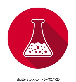 laboratory glass flat style icon