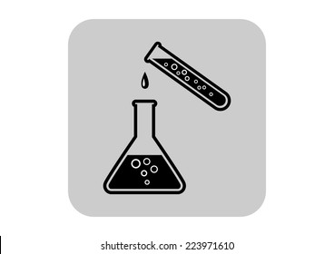 Laboratory glass icon  