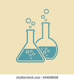 Laboratory glass icon 