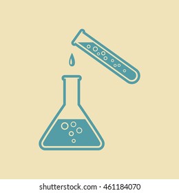 Laboratory glass icon 