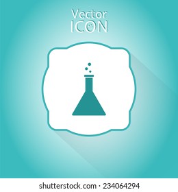 Laboratory glass icon. Flat design style. Made in vector illustration