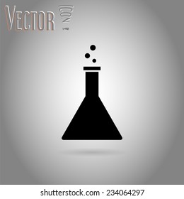 Laboratory glass icon. Flat design style. Made in vector illustration