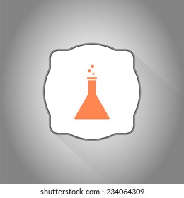 Laboratory glass icon. Flat design style. Made in vector illustration