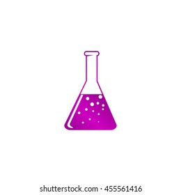 laboratory glass icon, flat vector illustration. EPS