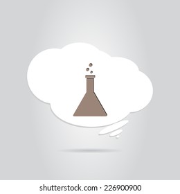 Laboratory glass icon. Made in vector