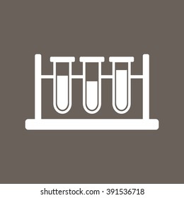 Laboratory Glass Icon on Dark Gray Color. Eps-10.