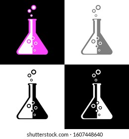 Laboratory glass icon set, vector illustration