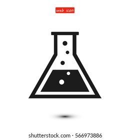 laboratory glass icon, vector best flat icon, EPS