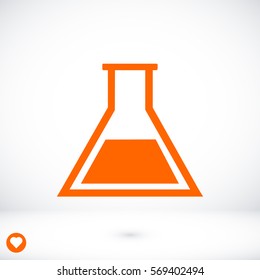 laboratory glass icon, vector best flat icon, EPS