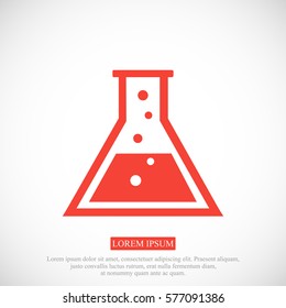 laboratory glass icon, vector best flat icon, EPS