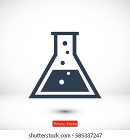 laboratory glass icon, vector best flat icon, EPS