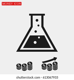 laboratory glass icon, vector best flat icon, EPS