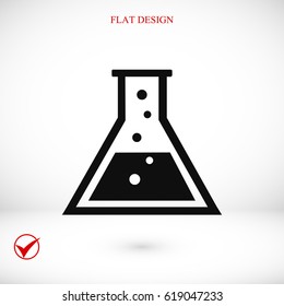 laboratory glass icon, vector best flat icon, EPS