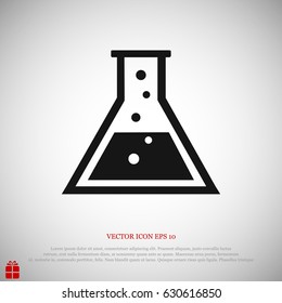 laboratory glass icon, vector best flat icon, EPS