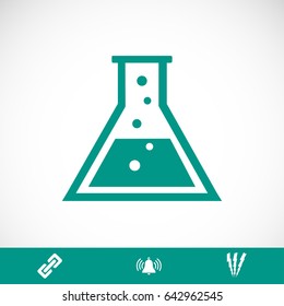 laboratory glass icon, vector best flat icon, EPS