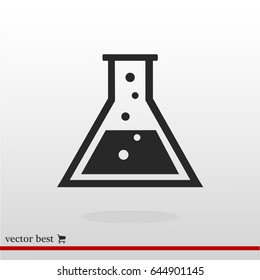 laboratory glass icon, vector best flat icon, EPS