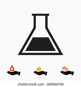 laboratory glass icon, vector best flat icon, EPS