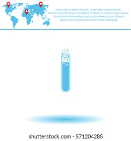 Laboratory glass  icon. Vector design.