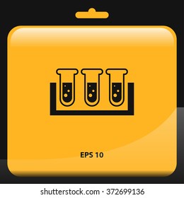 laboratory glass icon. vector illustration