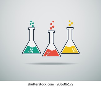 Laboratory Glass Lab Flask Icon Symbol