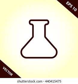laboratory glass line icon