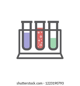 laboratory glass line icon. Vector sign for web graphic.
