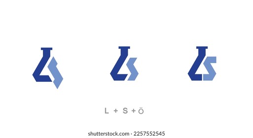 Laboratory glass logo vector. For scientist and chemist professor business icon. Bold and Simple high end futurist design. Apply to lab  web site, apps, element and business or product brand identity