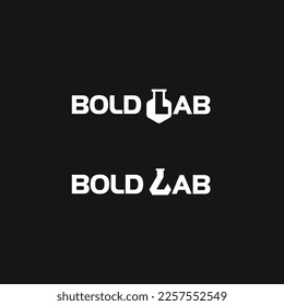 Laboratory glass logo vector. For scientist and chemist professor business icon. Bold and Simple high end futurist design. Apply to lab  web site, apps, element and business or product brand identity