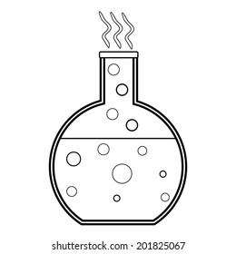 Laboratory glass on white background. Vector illustration.