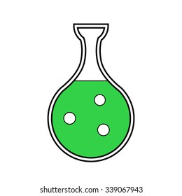 Laboratory glass on white background. Vector illustration.