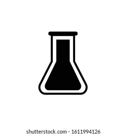 Laboratory glass with outline icon vector illustration logo template for many purpose